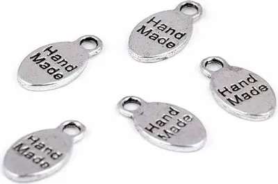 Immagine prodotto di Ciondolo in metallo fatto a mano 8x15mm - 5 pezzi