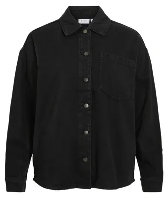 Productafbeelding van Vikiki overhemd met lange mouwen, denim, zwart