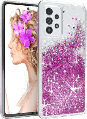 Produktbild von EAZY CASE - Glitzer Hülle kompatibel mit Samsung Galaxy A52 / A52 5G / A52s 5G Glitzer Schutzhülle, Soft Case, Backcover Transparent
