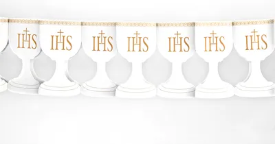 Immagine prodotto di Calice a ghirlanda di carta 17x300cm oro bianco