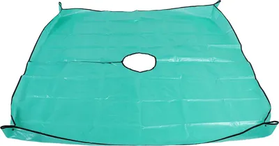 Obrázok produktu pre Plachta na strihanie, vodovzdorná, na strihanie, s otvorom 11,8 palca, 4 rohovými prackami, jednoduché upevnenie, zber lístia, 200 x 200 cm