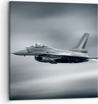 Produktbild von Bild auf Leinwand - Leinwandbild - Flugzeug Himmel Flug - 70x70cm - Wand Bild - Wanddeko - Leinwanddruck - Bilder - Kunstdruck - Wanddekoration - Leinwand bilder - Wandkunst - AC70x70-3415