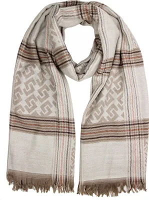 Produktbild von irisaa Damen Schal, XXL langer Winterschal mit Streifen, Deckenschal Herbst Halstuch warm und weich, 180cm×70cm