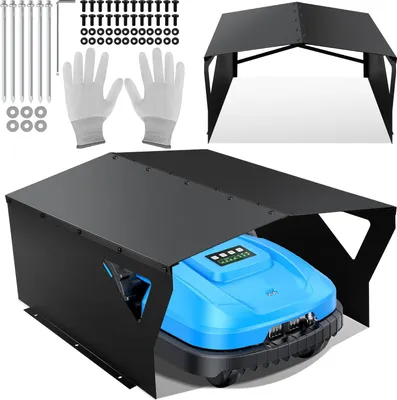 Image de Aopunly Garage pour tondeuse 78*60*34CM Couverture économique Toit pour robot de tonte Protection UV