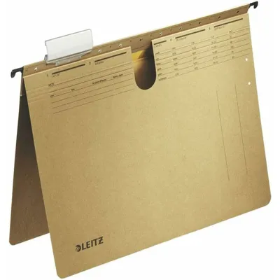 Obrázok produktu pre LEITZ 1994-00-00 25 vreciek na zavesenie ALPHA® 1994 kartón prírodná hnedá 1 x úradné zošívanie