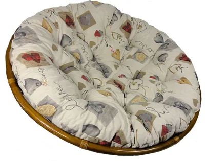 Produktbild von Polster , Kissen für Papasansessel , Ersatzpolster Papasan D 120 cm , Stoff Mirha Leinen Love