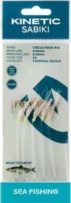 Immagine prodotto di Kinetic Sabiki Circle Hook #10 Fishskin/Flash Heringsvorfach Heringssystem