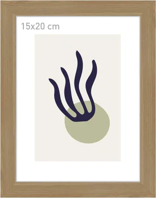 A framed picture with abstract art.