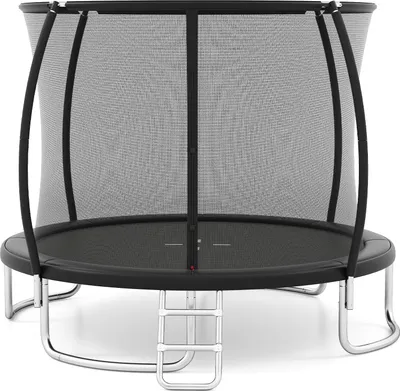 Produktbild von COSTWAY Ø305cm Trampolin Outdoor, Gartentrampolin rund mit Leiter, Sicherheitsnetz, Randabdeckung&Metallrahmen, Kindertrampolin für Kinder&Erwachsene