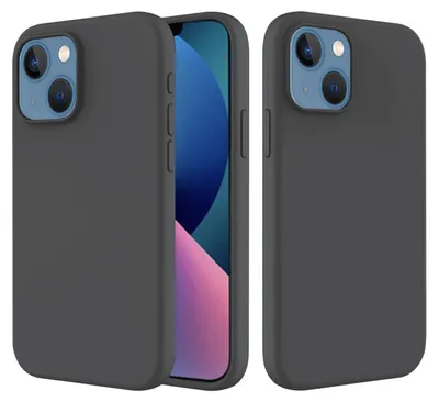 Produktbild von MobyDefend Hülle für iPhone 14 - Matte Silikon Schutzhülle - Schwarz