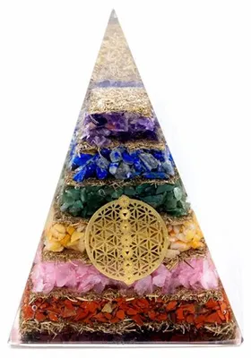 Obrázek produktu pro Orgonitová čakrová pyramida - Květ života -Orgn-15