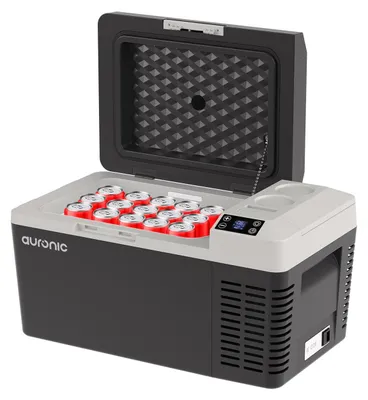 Produktbild von Auronic Elektrische Kühlbox - Gefrierbox - Kompressor - 12V 230 Volt - Camping Kühlschrank - Auto - 20L - Schwarz/Grau