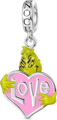 Produktbild von Gnoce Charm Grinch mit Herz Silber JAC152