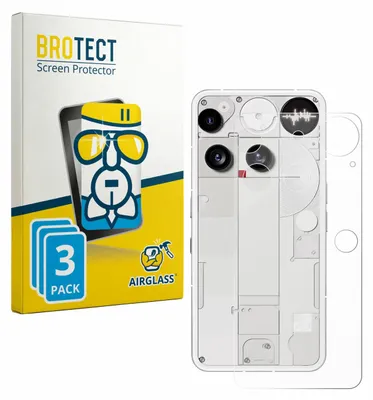 Produktbild von 3x BROTECT Schutzglas für Nothing Phone (3) (Rückseite) Schutzfolie Panzer Folie Glas Display Schutz klar