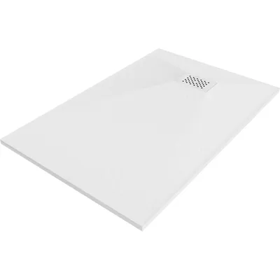 Zdjęcie produktu dla Mexen Hugo brodzik prostokątny SMC 130 x 80 cm, biały, maskownica biała - 42108013-W