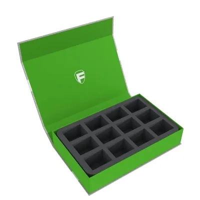 Immagine prodotto di Scatola magnetica verde per Necromunda: Underhive con 12 scomparti