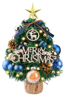 Productafbeelding van Mini Kerstboom met verlichting - Decoratieve tafelkerstboom