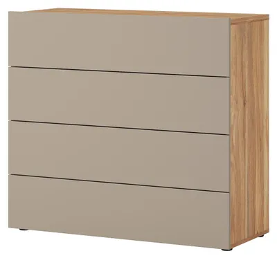 Productafbeelding van Furniture24 Moderne Kommode Impressio 27, eikenhout Mauvella/Congo, 4 lades, slaapkamer