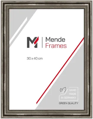 Produktbild von MendeFrames Bilderrahmen H450 Antik silber 42x59,4 cm Museumsglas