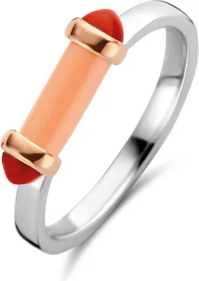 Produktbild von 12224CP/56 Ring Korallenpink Silber-Rosègold plattiert 12224CP Ti Sento Milano
