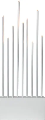 Produktbild von EGLO LED Kerzenständer Buzz, Dekoleuchte Weihnachten, Fensterdeko aus Holz, Stahl in weiß, warmweiß