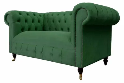 Productafbeelding van Chesterfield driezitter bank, bekleed met stof, nieuw