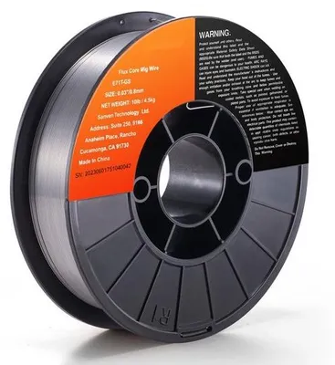 Image de Fil fourré E71T-GS 0,8 mm 4,5 kg Bobine de fil à souder MIG/MAG - diamètre de bobine 200 mm - Bobine de fil à souder 560 Mpa de résistance à la traction, soudage au fil fourré sans gaz inerte