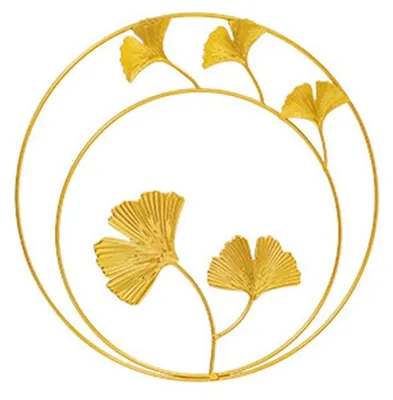 Metall-Ginkgoblatt Wanddeko 28/30 cm Gold Modern
