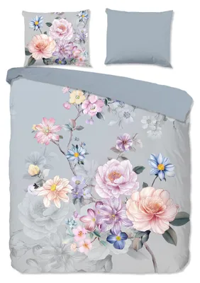 Imagen del producto de Juego de sábanas "Elena" - Gris - (200x220 cm) - 100% algodón