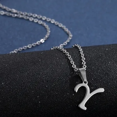 Produktbild von Elegante Alphabet Halskette Y - Silber |  und stilvoll KP20714