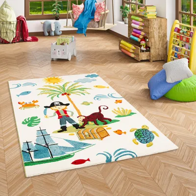 Produktbild von Kinder Teppich Maui Kids Piratenwelt Bunt, Größe:200x290 cm