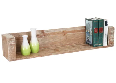 Immagine prodotto di Scaffale a parete HWC-A15, scaffale a sospensione, legno massiccio di abete rustico MVG ~ 80cm