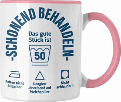 Produktbild von Trendation - 50. Geburtstag Geschenkidee Frau Frauen Männer Mann Tasse mit Sprüch 50er Geburtstag (Rosa)