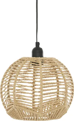 Image de Lampe à suspendre CAREN avec abat-jour tressé, Ø 24 cm