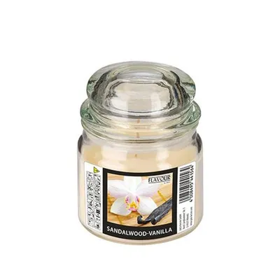 Produktbild von Flavour by GALA 4x Bonbonglas mit Wachsfüllung, MAXI Ø 90 mm · 120 mm elfenbein - Sandalwood-Vanilla