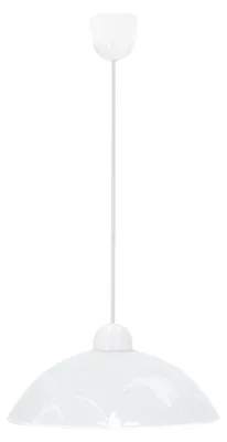 Zdjęcie produktu dla Lampa wisząca klosz ze wzorem Mangano biała 1xE27x60W szkło wym:80x30x30cm IP20 Candellux