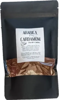 Obrázek produktu pro Káva Arabica a kardamom 250g mletá. Směs se zeleným kardamonem pro lahodnou chuť.