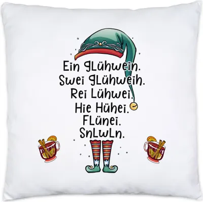 Produktbild von Glühwein Kissen Alkohol Betrunken Adventmarkt Weihnachtsmarkt Weihnachtsstimmung Weihnachten Advent