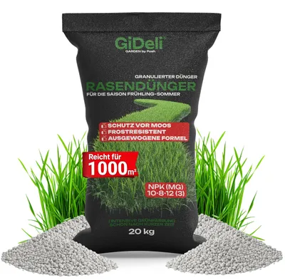 Produktbild von Rasendünger 20kg NPK Langzeitdünger Frühjahr Sommer Stickstoff Garten GiDeli