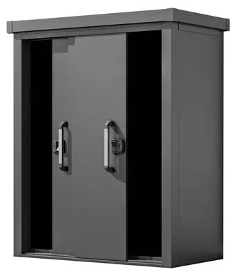 Produktbild von GFP Geräteschrank Metall 150x78x191 cm Gartenschrank Schiebetür anthrazit inkl. Fußboden
