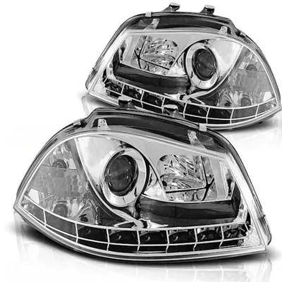 Produktbild von Scheinwerfer LED Tagfahrlicht Optik passend für Seat Ibiza 6L / Cordoba 6L 02-09 Chrom