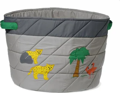 Produktbild von Planet Happy Aufbewahrungskorb Wildtiere - bunte Tier-Spielzeugbox