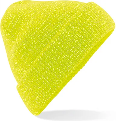 Produktbild von Beechfield B407 | Reflective Beanie / Hochreflektierende Fasern - Farbe: Fluorescent Yellow - Größe: One Size