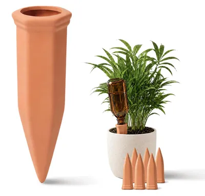 6 Selbstbewässerungs-Spikes aus Terrakotta, automatisches Bewässerungssystem