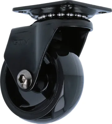 Produktbild von Schwarze Möbelrolle Polyurethan Lenkrolle modernes Design Möbeltransportrolle kugelgelagert 50mm