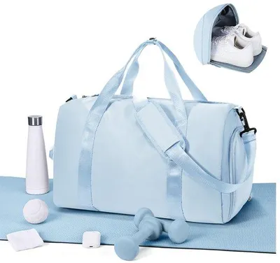Produktbild von WEPLAN Sporttas, Damen und Herren, Sporttaschen mit Schuhfach, Reisetasche, Trainingstasche, Fitness-Tasche für das Fitnessstudio, Sporttasche, Weekender, wasserdichte Tasche, Krankenhaustasche