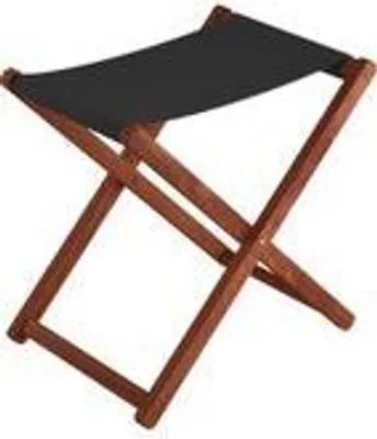 Produktbild von Klappbarer Holz-Campinghocker XL in normaler Sitzhöhe in vielen Farben V-10-226schwarz