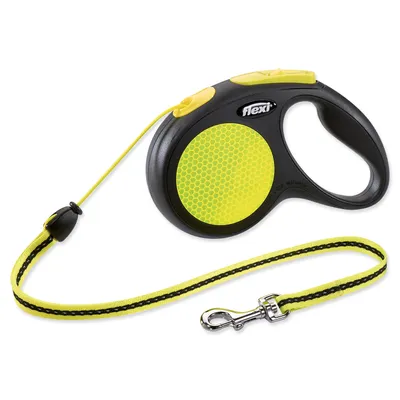 Productafbeelding van Flexi New NEON M, touw, 5 meter, zwart