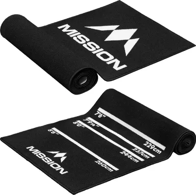 Image de Tapis de fléchettes - Tapis de cible - Noir avec logo
