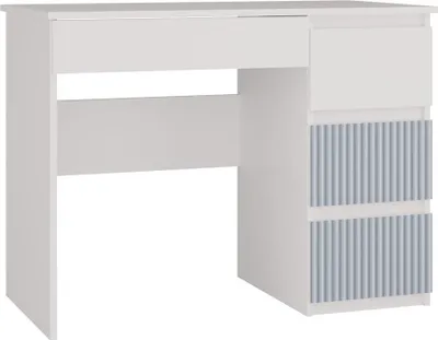 Obrázek produktu pro Funkční dětský psací stůl se 4 zásuvkami MIJAS ARTESO – bílá/modrá | Barva: bílá/modrá | Rozměry: 98 x 51 x 76 cm